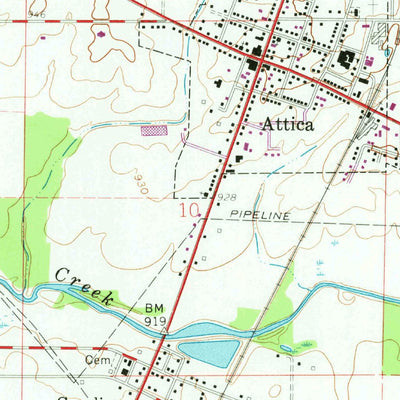 United States Geological Survey Attica, OH (1960, 24000-Scale) digital map