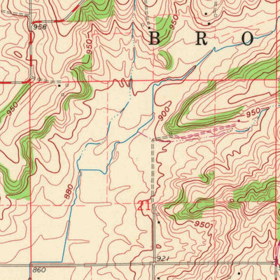 United States Geological Survey Attica, WI (1961, 24000-Scale) digital map