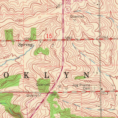 United States Geological Survey Attica, WI (1961, 24000-Scale) digital map