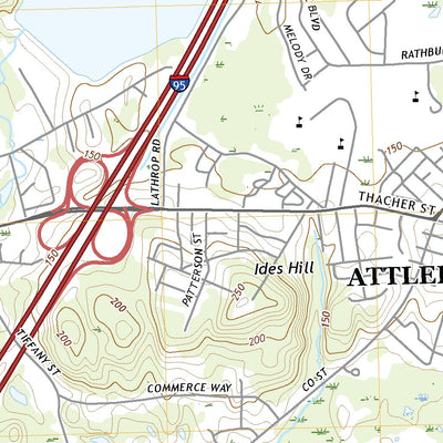 United States Geological Survey Attleboro, MA (2021, 24000-Scale) digital map