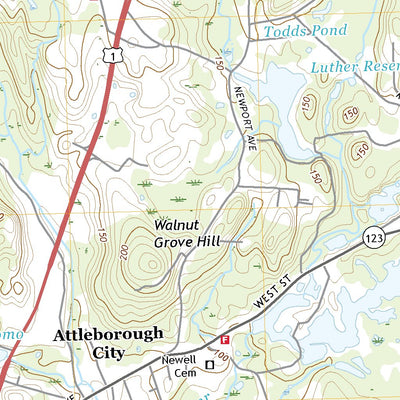 United States Geological Survey Attleboro, MA (2021, 24000-Scale) digital map