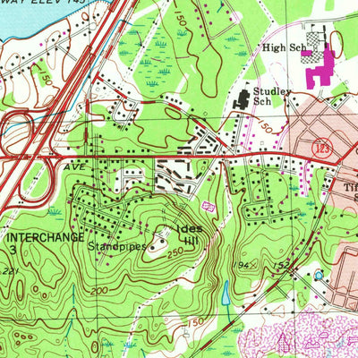 United States Geological Survey Attleboro, MA-RI (1964, 24000-Scale) digital map