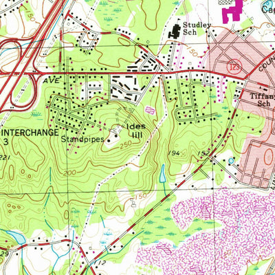 United States Geological Survey Attleboro, MA-RI (1964, 25000-Scale) digital map
