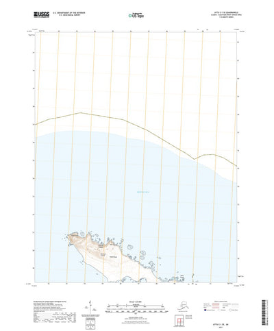 United States Geological Survey Attu C-1 SE, AK (2021, 25000-Scale) digital map
