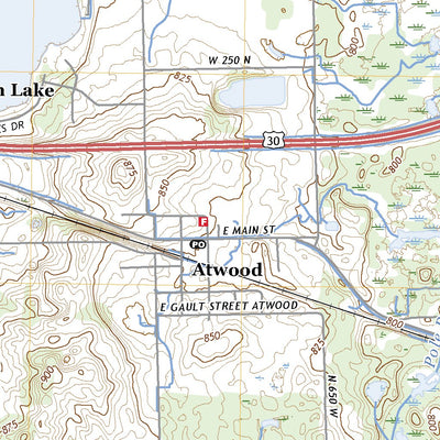United States Geological Survey Atwood, IN (2022, 24000-Scale) digital map