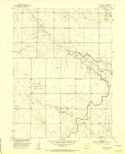 United States Geological Survey Atwood NE, CO (1951, 24000-Scale) digital map