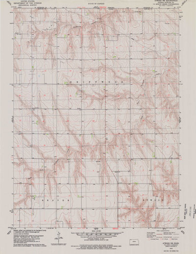 United States Geological Survey Atwood NE, KS (1978, 24000-Scale) digital map