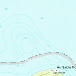United States Geological Survey Au Sable Point, MI (1966, 24000-Scale) digital map