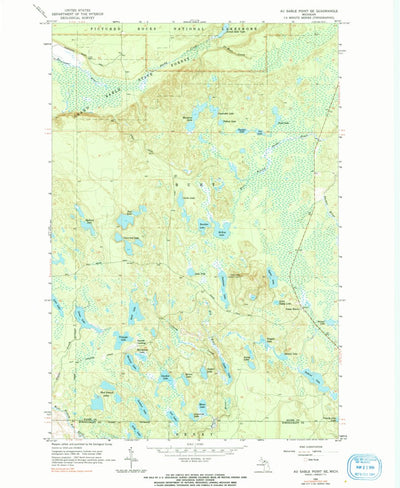 United States Geological Survey Au Sable Point SE, MI (1966, 24000-Scale) digital map