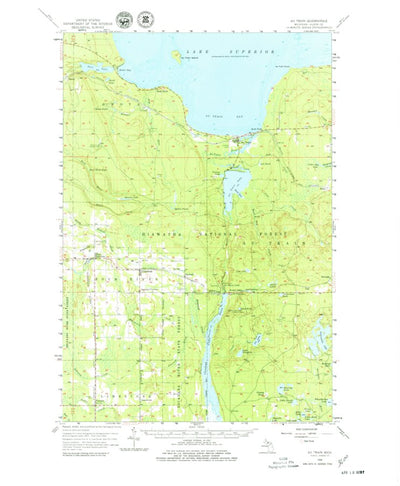United States Geological Survey Au Train, MI (1958, 62500-Scale) digital map