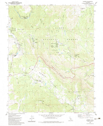 United States Geological Survey Auberry, CA (1983, 24000-Scale) digital map