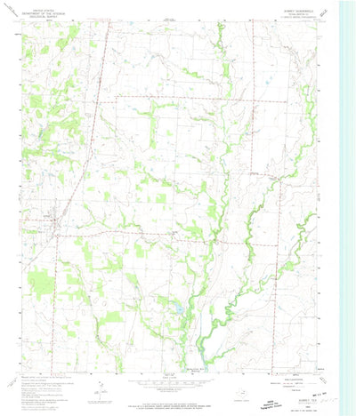 United States Geological Survey Aubrey, TX (1960, 24000-Scale) digital map