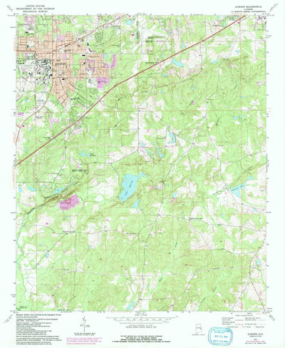 United States Geological Survey Auburn, AL (1971, 24000-Scale) digital map