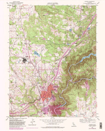 United States Geological Survey Auburn, CA (1953, 24000-Scale) digital map