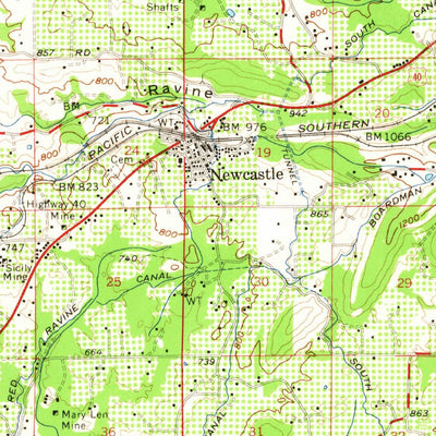United States Geological Survey Auburn, CA (1954, 62500-Scale) digital map
