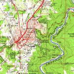United States Geological Survey Auburn, CA (1954, 62500-Scale) digital map