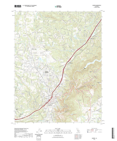 United States Geological Survey Auburn, CA (2021, 24000-Scale) digital map