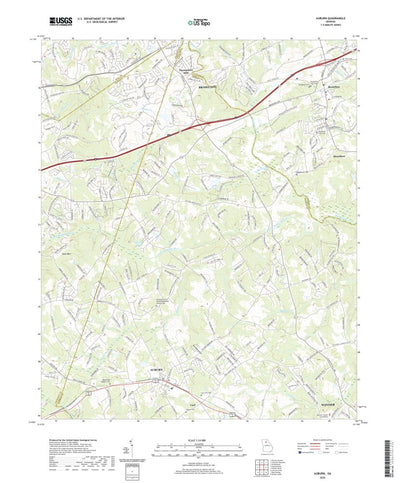 United States Geological Survey Auburn, GA (2020, 24000-Scale) digital map