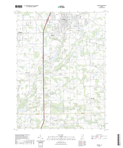 United States Geological Survey Auburn, IN (2022, 24000-Scale) digital map