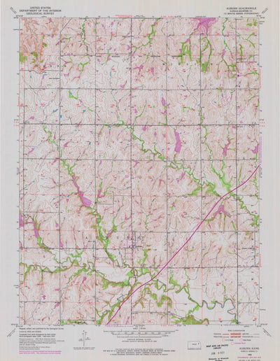 United States Geological Survey Auburn, KS (1952, 24000-Scale) digital map