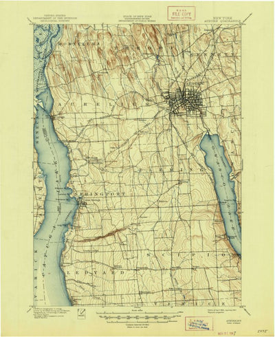 United States Geological Survey Auburn, NY (1902, 62500-Scale) digital map