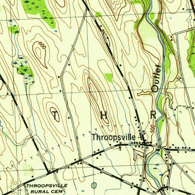 United States Geological Survey Auburn, NY (1943, 31680-Scale) digital map