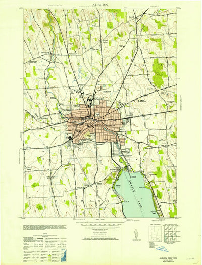 United States Geological Survey Auburn, NY (1953, 24000-Scale) digital map