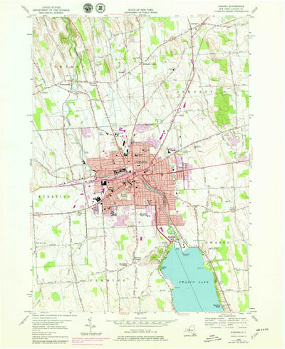 United States Geological Survey Auburn, NY (1954, 24000-Scale) digital map