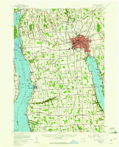 United States Geological Survey Auburn, NY (1956, 62500-Scale) digital map