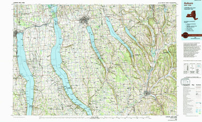 United States Geological Survey Auburn, NY (1986, 100000-Scale) digital map