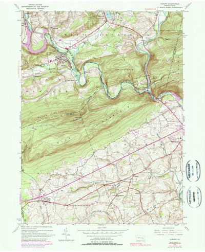 United States Geological Survey Auburn, PA (1945, 24000-Scale) digital map