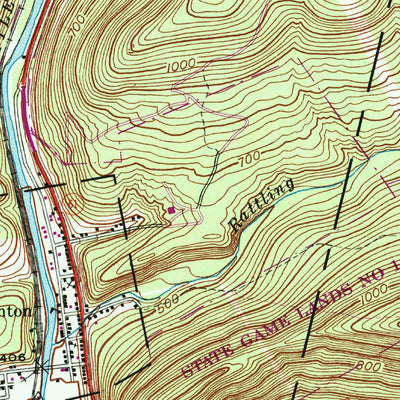 United States Geological Survey Auburn, PA (1945, 24000-Scale) digital map