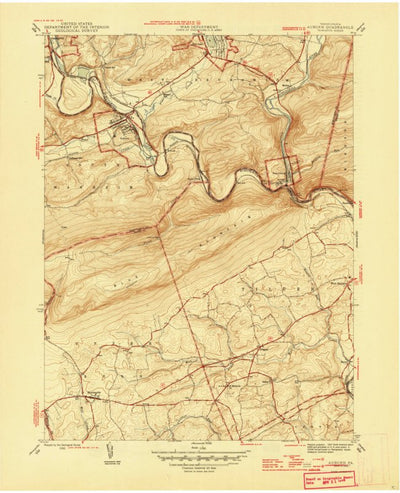 United States Geological Survey Auburn, PA (1946, 31680-Scale) digital map