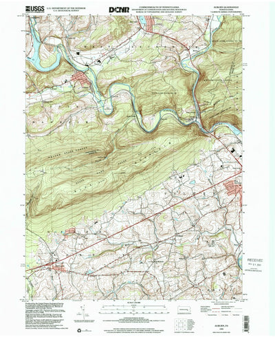 United States Geological Survey Auburn, PA (1999, 24000-Scale) digital map