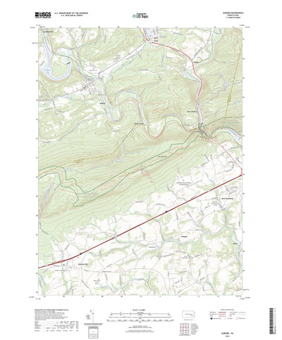 United States Geological Survey Auburn, PA (2023, 24000-Scale) digital map