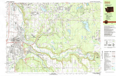 United States Geological Survey Auburn, WA (1983, 25000-Scale) digital map