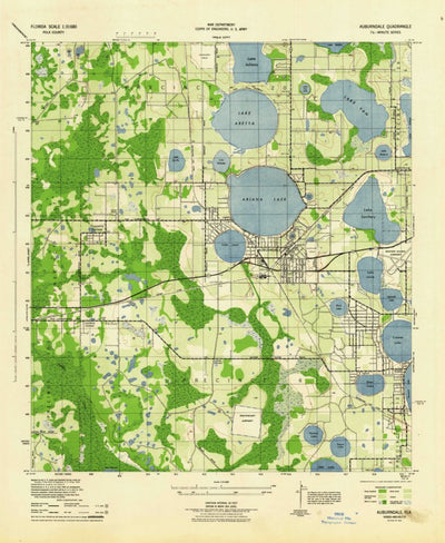 United States Geological Survey Auburndale, FL (1944, 31680-Scale) digital map