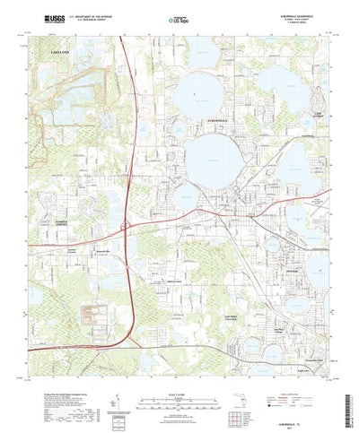 United States Geological Survey Auburndale, FL (2021, 24000-Scale) digital map