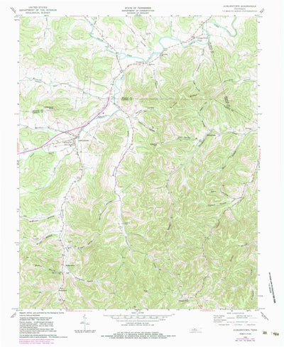 United States Geological Survey Auburntown, TN (1962, 24000-Scale) digital map