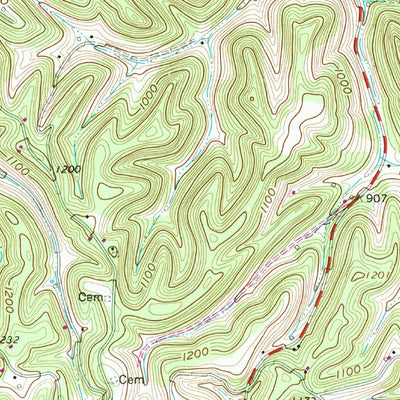 United States Geological Survey Auburntown, TN (1962, 24000-Scale) digital map