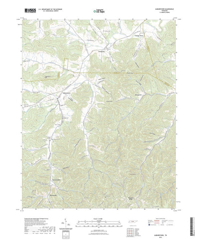 United States Geological Survey Auburntown, TN (2022, 24000-Scale) digital map
