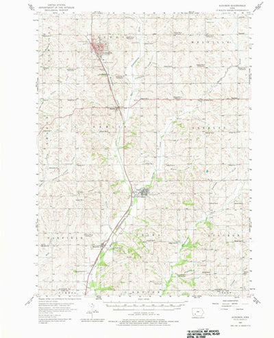 United States Geological Survey Audubon, IA (1957, 62500-Scale) digital map