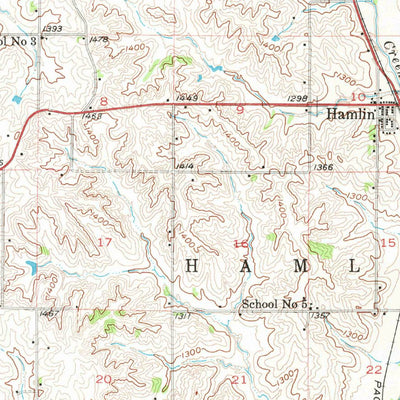 United States Geological Survey Audubon, IA (1957, 62500-Scale) digital map