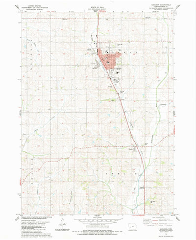 United States Geological Survey Audubon, IA (1983, 24000-Scale) digital map