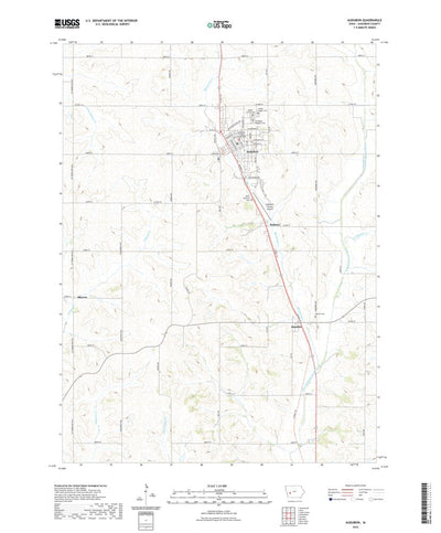 United States Geological Survey Audubon, IA (2022, 24000-Scale) digital map