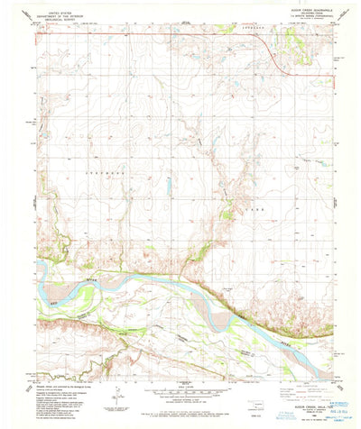 United States Geological Survey Augar Creek, OK-TX (1985, 24000-Scale) digital map