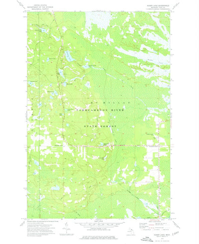 United States Geological Survey Auger Lake, MI (1962, 24000-Scale) digital map
