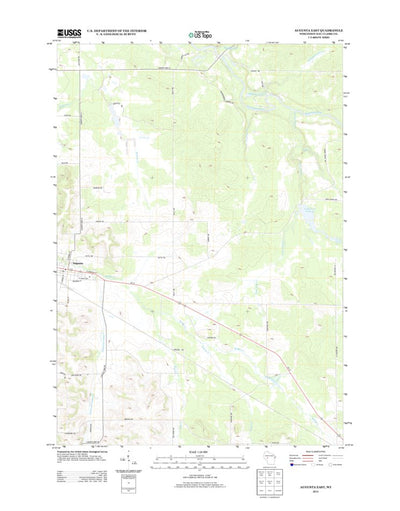 United States Geological Survey Augusta East, WI (2013, 24000-Scale) digital map