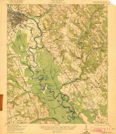 United States Geological Survey Augusta, GA-SC (1921, 62500-Scale) digital map