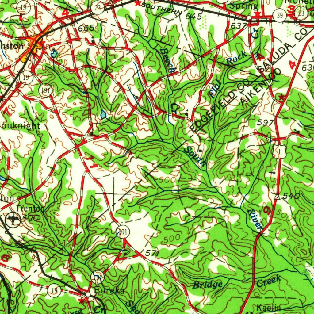 Augusta, GA-SC (1961, 250000-Scale) Map by United States Geological ...